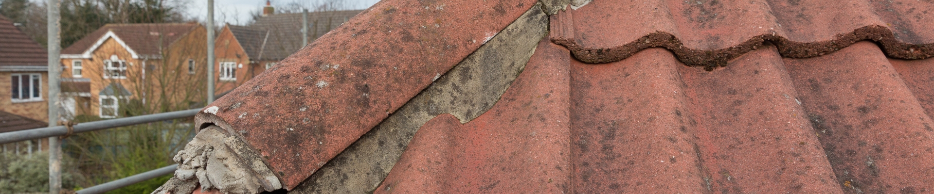 Professional roof ridge repairs and re-bedding on a residential property in Sandton